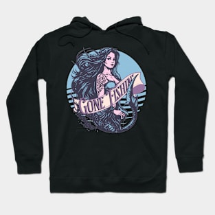 Gone Fishing Mermaid Sunset Hoodie